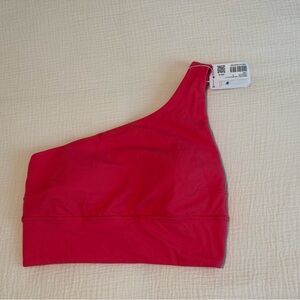 lululemon athletica One-Shoulder Swim Top in Fuchsia